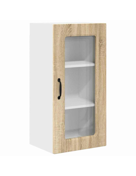 Pensile cucina con porta 2 pcs Rovere Sonoma 40 x 31 x 80 cm