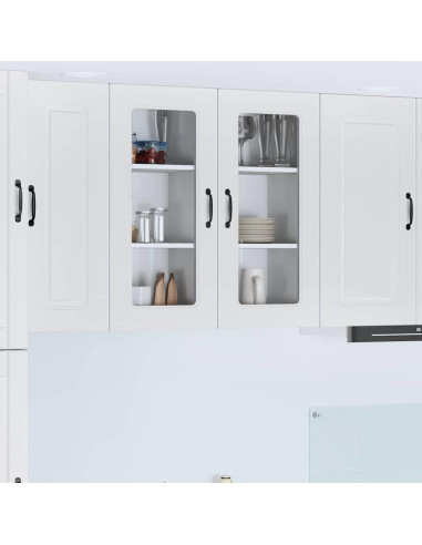 Pensile cucina Bianco Lucido 40 x 31 x 80 cm Legno multistrato