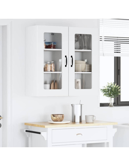 Pensile cucina Bianco Lucido 40 x 31 x 80 cm Legno multistrato