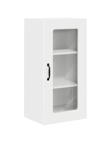 Pensile cucina con porta 2 pcs Bianco Lucido 40 x 31 x 80 cm