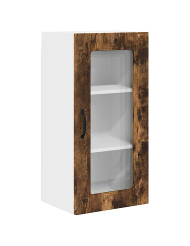 Pensile cucina con porta 2 pcs Rovere fumé 40 x 31 x 80 cm