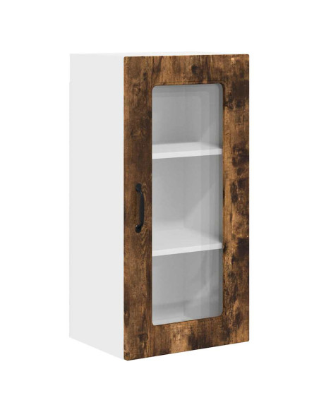 Pensile cucina con porta 2 pcs Rovere fumé 40 x 31 x 80 cm