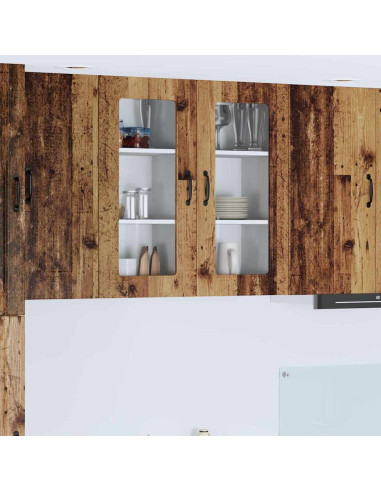 Pensile cucina con porta 2 pcs Legno vecchio 40 x 31 x 80 cm