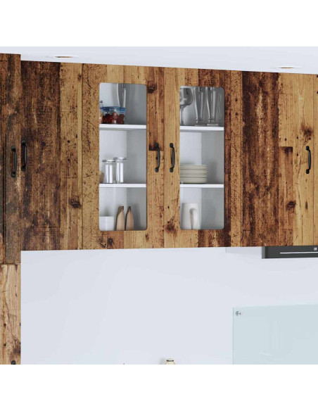 Pensile cucina con porta 2 pcs Legno vecchio 40 x 31 x 80 cm