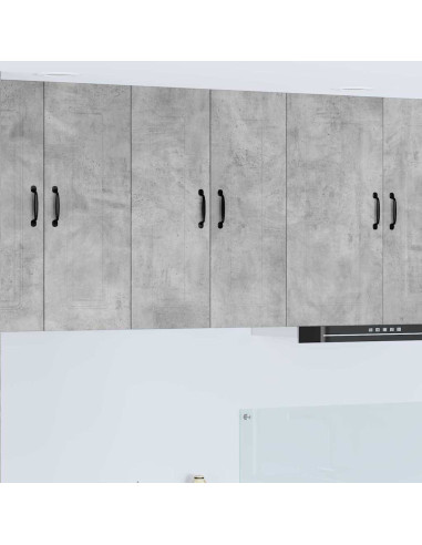 Pensile cucina con porta 2 pcs Grigio cemento 30 x 31 x 80 cm