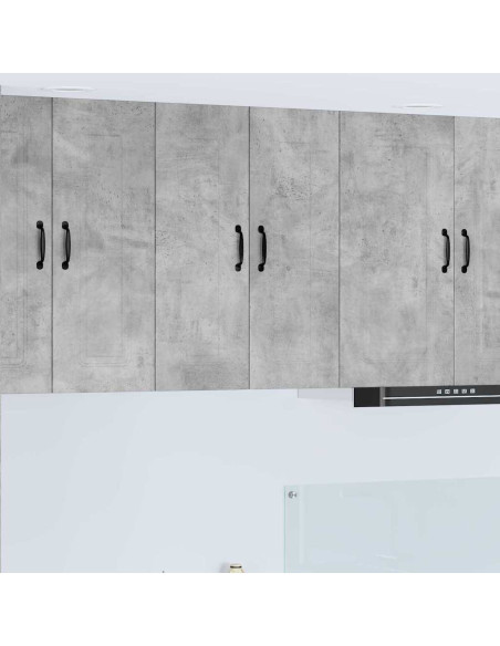 Pensile cucina con porta 2 pcs Grigio cemento 30 x 31 x 80 cm
