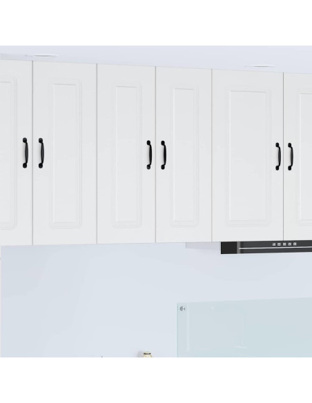 Pensile cucina con porta 2 pcs Bianco Lucido 30 x 31 x 80 cm