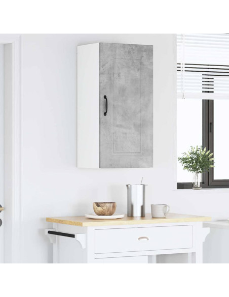 Pensile cucina Grigio cemento 40 x 31 x 80 cm Legno multistrato