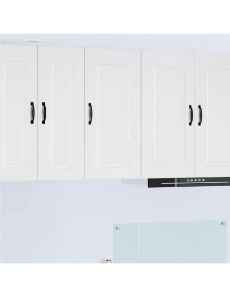 Pensile cucina Bianco Lucido 40 x 31 x 80 cm Legno multistrato