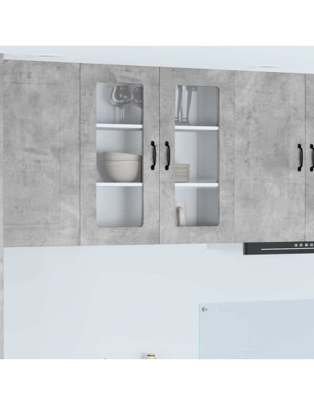 Pensile cucina Grigio cemento 80 x 31 x 80 cm Legno multistrato