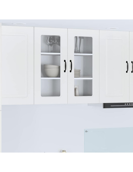 Pensile cucina Bianco Lucido 80 x 31 x 80 cm Legno multistrato