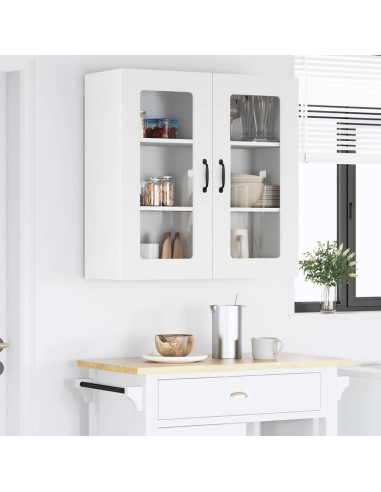 Pensile cucina Bianco Lucido 80 x 31 x 80 cm Legno multistrato