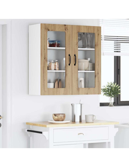 Pensile cucina con porta Rovere artigianale 80 x 31 x 80 cm