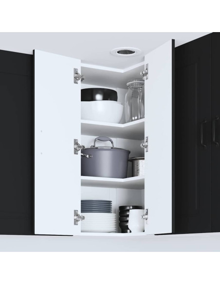 Pensile cucina con porta Nero 57 x 57 x 80 cm Legno multistrato