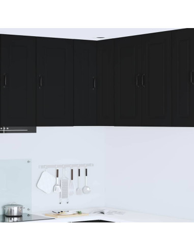 Pensile cucina con porta Nero 57 x 57 x 80 cm Legno multistrato