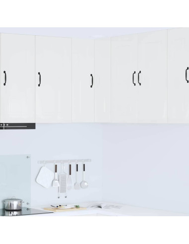 Pensile cucina Bianco Lucido 57 x 57 x 80 cm Legno multistrato