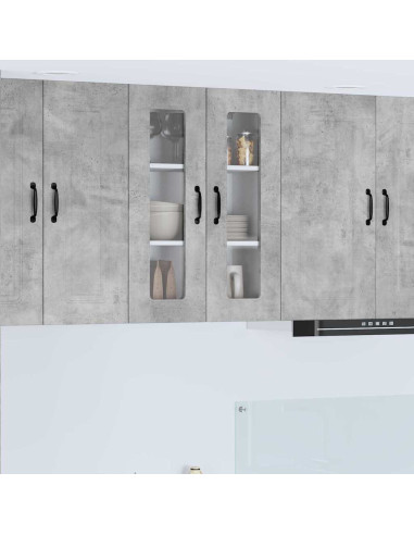 Pensile cucina Grigio cemento 60 x 31 x 80 cm Legno multistrato