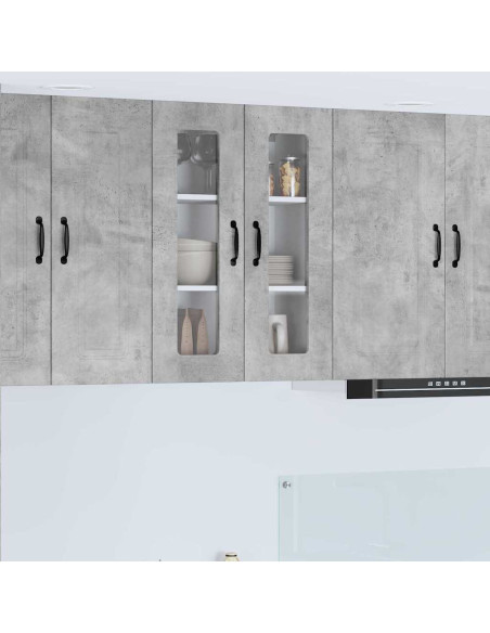 Pensile cucina Grigio cemento 60 x 31 x 80 cm Legno multistrato