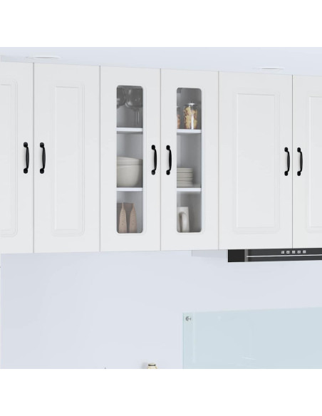 Pensile cucina Bianco Lucido 60 x 31 x 80 cm Legno multistrato