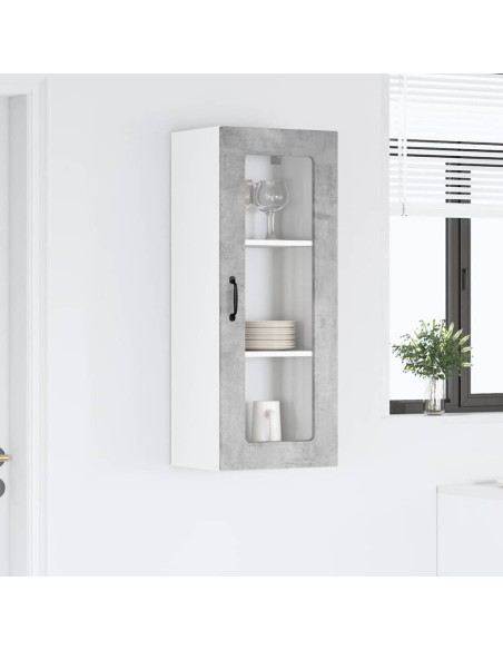 Pensile cucina con lo scaffale Grigio cemento 40 x 31 x 100 cm