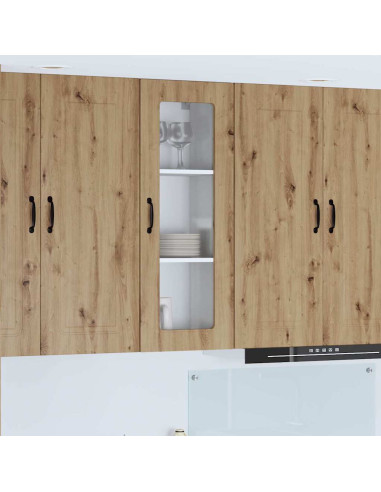 Pensile cucina con porta Rovere artigianale 40 x 31 x 100 cm