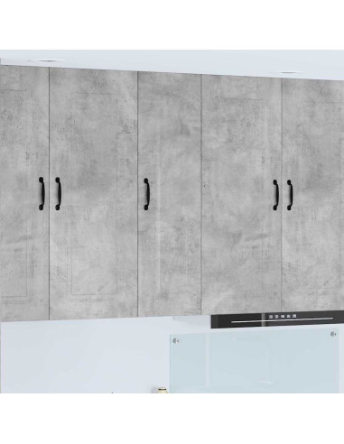 Pensile cucina con lo scaffale Grigio cemento 30 x 31 x 100 cm