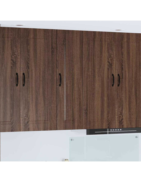 Pensile cucina con lo scaffale Rovere Marrone 30 x 31 x 100 cm