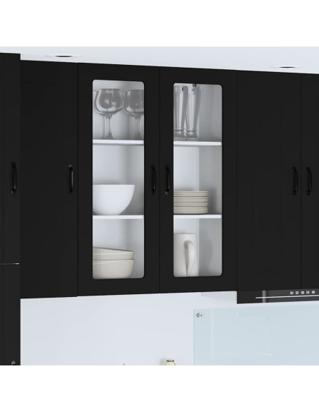 Pensile cucina Nero 80 x 31 x 100 cm Legno multistrato