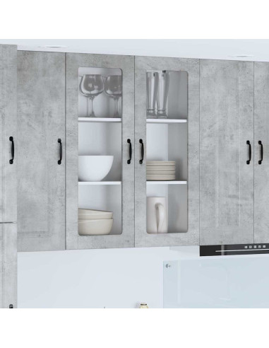 Pensile cucina con lo scaffale Grigio cemento 80 x 31 x 100 cm