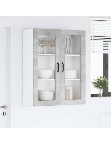 Pensile cucina con lo scaffale Grigio cemento 80 x 31 x 100 cm