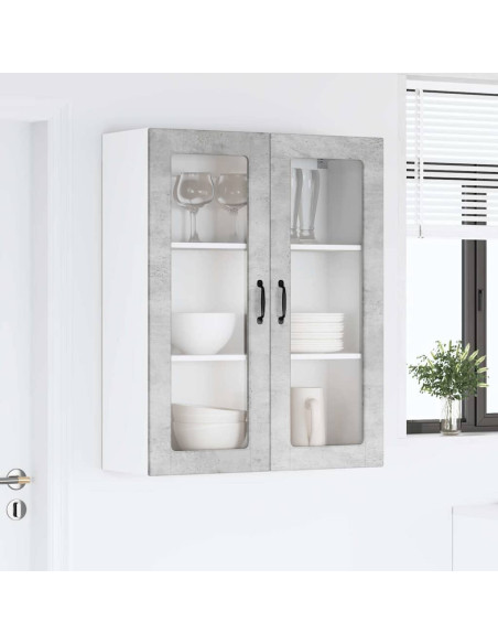 Pensile cucina con lo scaffale Grigio cemento 80 x 31 x 100 cm