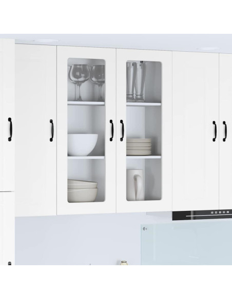 Pensile cucina Bianco Lucido 80 x 31 x 100 cm Legno multistrato