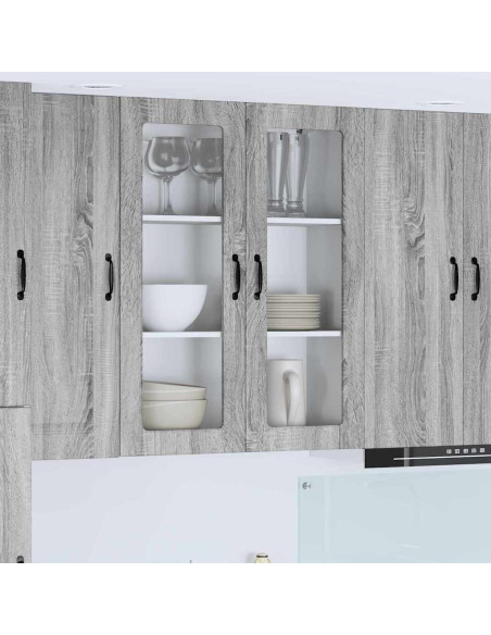 Pensile cucina Grigio Sonoma 80 x 31 x 100 cm Legno multistrato