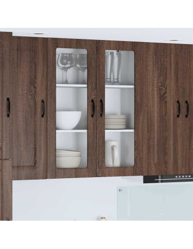 Pensile cucina con lo scaffale Rovere Marrone 80 x 31 x 100 cm