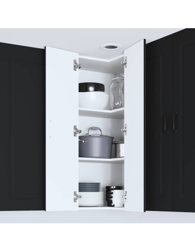 Pensile cucina Nero 57 x 57 x 100 cm Legno multistrato