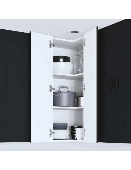 Pensile cucina Nero 57 x 57 x 100 cm Legno multistrato