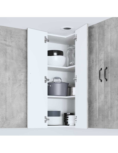 Pensile cucina con lo scaffale Grigio cemento 57 x 57 x 100 cm