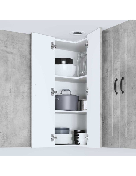 Pensile cucina con lo scaffale Grigio cemento 57 x 57 x 100 cm