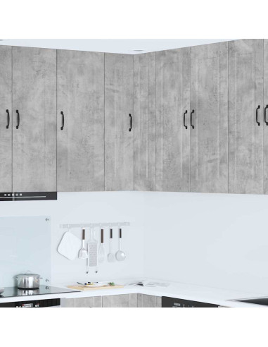 Pensile cucina con lo scaffale Grigio cemento 57 x 57 x 100 cm