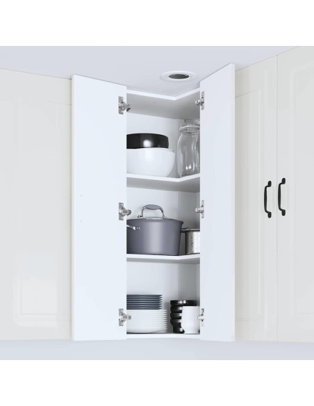 Pensile cucina Bianco Lucido 57 x 57 x 100 cm Legno multistrato