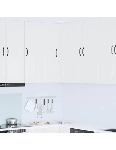 Pensile cucina Bianco Lucido 57 x 57 x 100 cm Legno multistrato