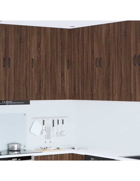 Pensile cucina con lo scaffale Rovere Marrone 57 x 57 x 100 cm