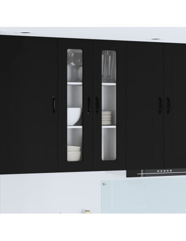 Pensile cucina Nero 60 x 31 x 100 cm Legno multistrato