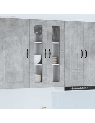 Pensile cucina con lo scaffale Grigio cemento 60 x 31 x 100 cm