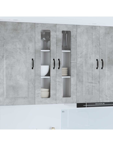 Pensile cucina con lo scaffale Grigio cemento 60 x 31 x 100 cm