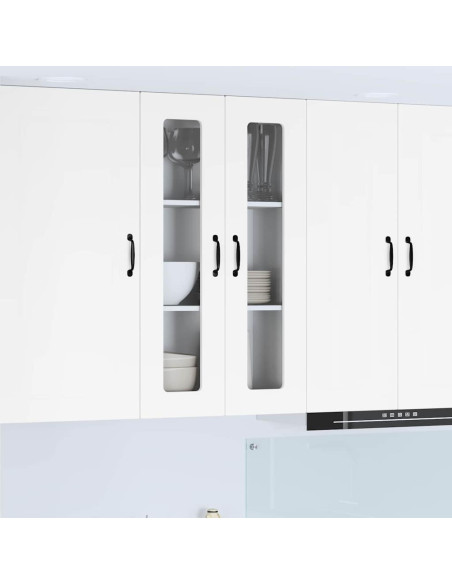 Pensile cucina Bianco Lucido 60 x 31 x 100 cm Legno multistrato