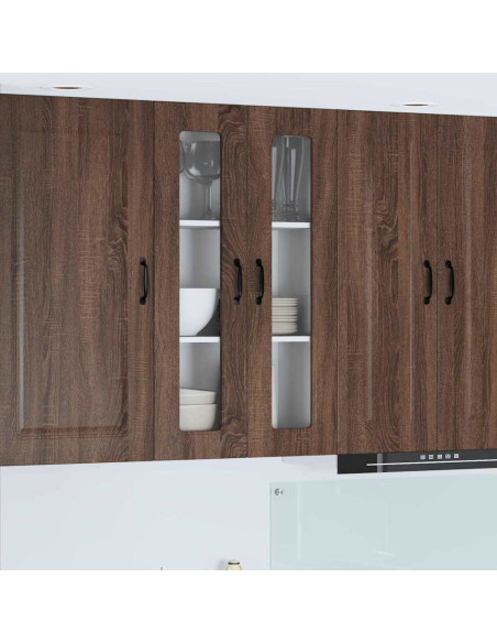 Pensile cucina con lo scaffale Rovere Marrone 60 x 31 x 100 cm