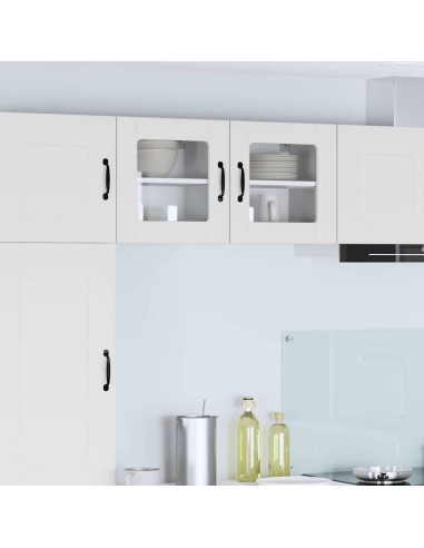 Pensile cucina 2 pcs Bianco 40 x 31 x 40 cm Legno multistrato