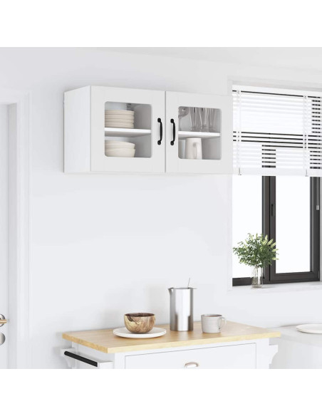 Pensile cucina 2 pcs Bianco 40 x 31 x 40 cm Legno multistrato