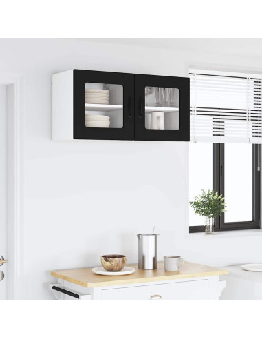 Pensile cucina 2 pcs Nero 40 x 31 x 40 cm Legno multistrato